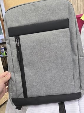 Gray Men's Slim Urban Backpack - Minimalist Laptop Bag
